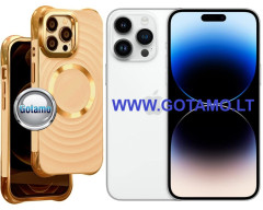 MagSafe Beauty dėklas nugarėlė Apple iPhone 14 Pro telefonui šviesiai oranžinės spalvos
