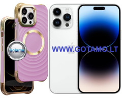 MagSafe Beauty dėklas nugarėlė Apple iPhone 14 Pro telefonui violetinės spalvos