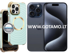 MagSafe Beauty dėklas nugarėlė Apple iPhone 15 Pro telefonui mėtinės spalvos
