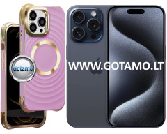 MagSafe Beauty dėklas nugarėlė Apple iPhone 15 Pro telefonui violetinės spalvos