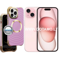 MagSafe Beauty dėklas nugarėlė Apple iPhone 15 telefonui violetinės spalvos