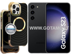 MagSafe Beauty dėklas nugarėlė Samsung Galaxy S23 telefonui juodos spalvos