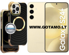 MagSafe Beauty dėklas nugarėlė Samsung Galaxy S24 Plus telefonui juodos spalvos