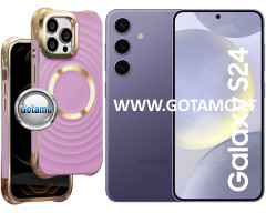 MagSafe Beauty dėklas nugarėlė Samsung Galaxy S24 telefonui violetinės spalvos