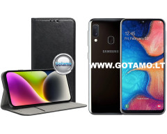 Re-Cap magnetinis dėklas Samsung Galaxy A20e telefonui juodos spalvos