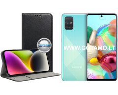 Re-Cap magnetinis dėklas Samsung Galaxy A71 telefonui juodos spalvos