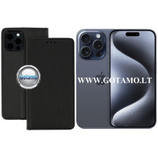 Re-Grid magnetinis dėklas Apple iPhone 15 Pro telefonui juodos spalvos