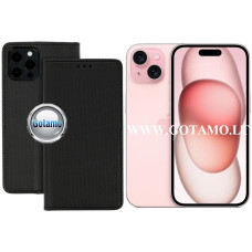 Re-Grid magnetinis dėklas Apple iPhone 15 telefonui juodos spalvos
