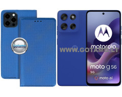 Re-Grid magnetinis dėklas Motorola Moto G56 telefonui mėlynos spalvos