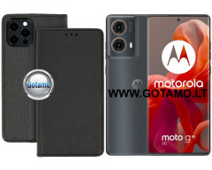 Re-Grid magnetinis dėklas Motorola Moto G85 telefonui juodos spalvos