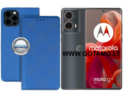 Re-Grid magnetinis dėklas Motorola Moto G85 telefonui mėlynos spalvos