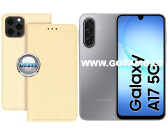 Re-Grid magnetinis dėklas Samsung Galaxy A17 telefonui aukso spalvos