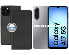 Re-Grid magnetinis dėklas Samsung Galaxy A17 telefonui juodos spalvos