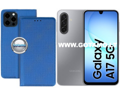 Re-Grid magnetinis dėklas Samsung Galaxy A17 telefonui mėlynos spalvos