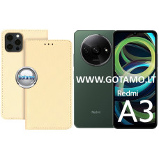 Re-Grid magnetinis dėklas Xiaomi Redmi A3 telefonui aukso spalvos