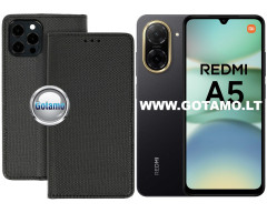 Re-Grid magnetinis dėklas Xiaomi Redmi A5 4G, Xiaomi Poco C71 telefonams juodos spalvos