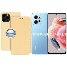 Re-Grid magnetinis dėklas Xiaomi Redmi Note 12 4G telefonui aukso spalvos