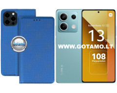 Re-Grid magnetinis dėklas Xiaomi Redmi Note 13 5G telefonui mėlynos spalvos Re-Grid magnetinis dėklas Xiaomi Redmi Note 13 5G telefonui mėlynos spalvos