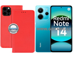 Re-Grid magnetinis dėklas Xiaomi Redmi Note 14 4G telefonui raudonos spalvos
