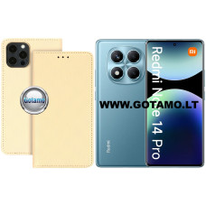 Re-Grid magnetinis dėklas Xiaomi Redmi Note 14 Pro 4G telefonui aukso spalvos Re-Grid magnetinis dėklas Xiaomi Redmi Note 14 Pro 4G telefonui aukso spalvos