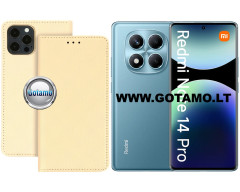Re-Grid magnetinis dėklas Xiaomi Redmi Note 14 Pro 4G telefonui aukso spalvos Re-Grid magnetinis dėklas Xiaomi Redmi Note 14 Pro 4G telefonui aukso spalvos