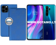 Re-Grid magnetinis dėklas Xiaomi Redmi Note 8 Pro telefonui mėlynos spalvos
