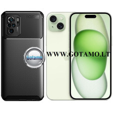 Apple iPhone 15 Plus dėklai ir apsauginiai stiklai - Siege2 dėklas nugarėlė Apple iPhone 15 Plus mobiliajam telefonui juodos spalvos