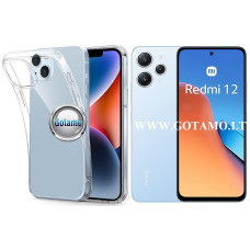 Xiaomi Redmi 12, Xiaomi Redmi 12 5G dėklai ir apsauginiai stiklai - Skin silikoninis dėklas 1MM storio Xiaomi Redmi 12, Xiaomi Redmi 12 5G telefonui