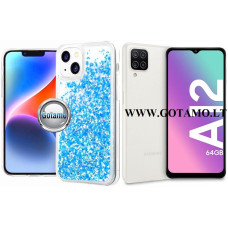Waterfall3 dėklas nugarėlė Samsung Galaxy A12, Samsung Galaxy M12 telefonams žydros spalvos Šiauliai | Palanga | Telšiai