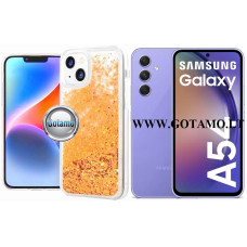 Waterfall3 dėklas nugarėlė Samsung Galaxy A54 telefonui aukso spalvos