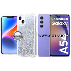 Waterfall3 dėklas nugarėlė Samsung Galaxy A54 telefonui sidabro spalvos