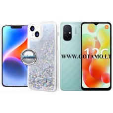 Waterfall3 dėklas nugarėlė Xiaomi Redmi 12C telefonui sidabro spalvos Vilnius | Kaunas | Vilnius