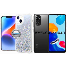 Waterfall3 dėklas nugarėlė Xiaomi Redmi Note 11, Xiaomi Redmi Note 11S telefonams sidabro spalvos Plungė | Kaunas | Šiauliai