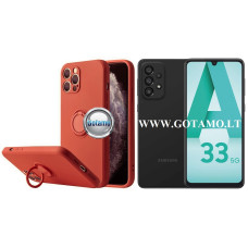 Samsung Galaxy A33 5G dėklai ir apsauginiai stiklai - B-Hold dėklas nugarėlė Samsung Galaxy A33 5G mobiliajam telefonui tamsiai oranžinės spalvos