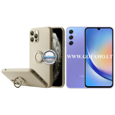 Samsung Galaxy A34 dėklai ir apsauginiai stiklai - B-Hold dėklas nugarėlė Samsung Galaxy A34 mobiliajam telefonui šviesiai rudos spalvos