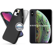 B-matte dėklas nugarėlė Apple iPhone X, Apple iPhone Xs mobiliesiems telefonams juodos spalvos