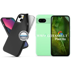 Google Pixel 8a dėklai ir apsauginiai stiklai - B-matte dėklas nugarėlė Google Pixel 8a mobiliajam telefonui juodos spalvos