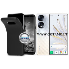 B-matte dėklas nugarėlė Honor 70 mobiliajam telefonui juodos spalvos