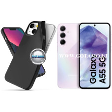 Samsung Galaxy A55 dėklai ir apsauginiai stiklai - B-matte dėklas nugarėlė Samsung Galaxy A55 mobiliajam telefonui juodos spalvos