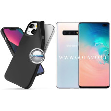 B-matte dėklas nugarėlė Samsung Galaxy S10+ mobiliajam telefonui juodos spalvos