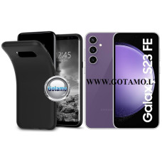 B-matte dėklas nugarėlė Samsung Galaxy S23 FE mobiliajam telefonui juodos spalvos