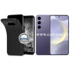 B-matte dėklas nugarėlė Samsung Galaxy S24 mobiliajam telefonui juodos spalvos