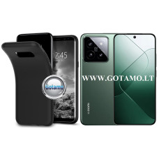 Xiaomi 14 dėklai ir apsauginiai stiklai - B-matte dėklas nugarėlė Xiaomi 14 mobiliajam telefonui juodos spalvos