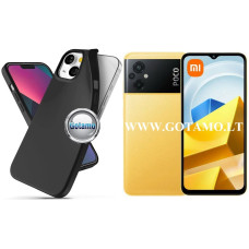 Xiaomi Poco M5, M4 5G, Xiaomi Redmi 10 5G dėklai ir apsauginiai stiklai - B-matte dėklas nugarėlė Xiaomi Poco M5, Xiaomi Poco M4 5G, Xiaomi Redmi 10 5G mobiliesiems telefonams juodos spalvos