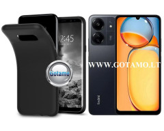 B-matte dėklas nugarėlė Xiaomi Redmi 13C, Xiaomi Poco C65 mobiliesiems telefonams juodos spalvos