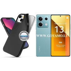 Xiaomi Redmi Note 13 5G dėklai ir apsauginiai stiklai - B-matte dėklas nugarėlė Xiaomi Redmi Note 13 5G mobiliajam telefonui juodos spalvos