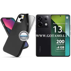 Xiaomi Redmi Note 13 Pro 5G, Xiaomi Poco X6 dėklai ir apsauginiai stiklai - B-matte dėklas nugarėlė Xiaomi Redmi Note 13 Pro 5G, Xiaomi Poco X6 mobiliajam telefonui juodos spalvos