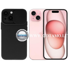 B-Private dėklas nugarėlė Apple iPhone 15 mobiliajam telefonui juodos spalvos