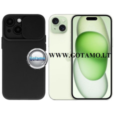Apple iPhone 15 Plus dėklai ir apsauginiai stiklai - B-Private dėklas nugarėlė Apple iPhone 15 Plus mobiliajam telefonui juodos spalvos