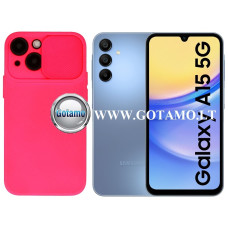 Samsung Galaxy A15, Samsung Galaxy A15 5G dėklai ir apsauginiai stiklai - B-Private dėklas nugarėlė Samsung Galaxy A15, Samsung Galaxy A15 5G mobiliesiems telefonams ryškiai rožinės spalvos